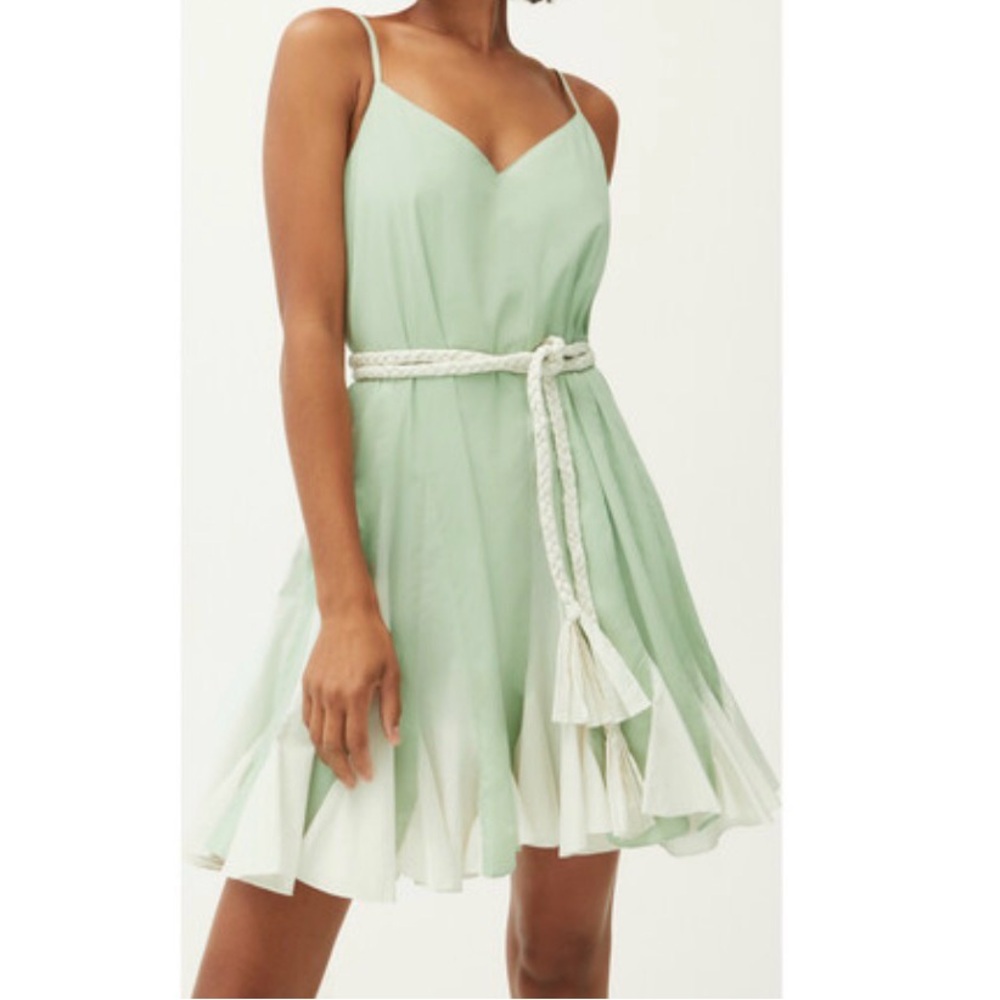 Rhode Casey Dress- Light Green Spaghetti-Strap A-Line Dress